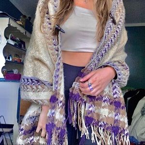Free People Fringed Hooded Shawl